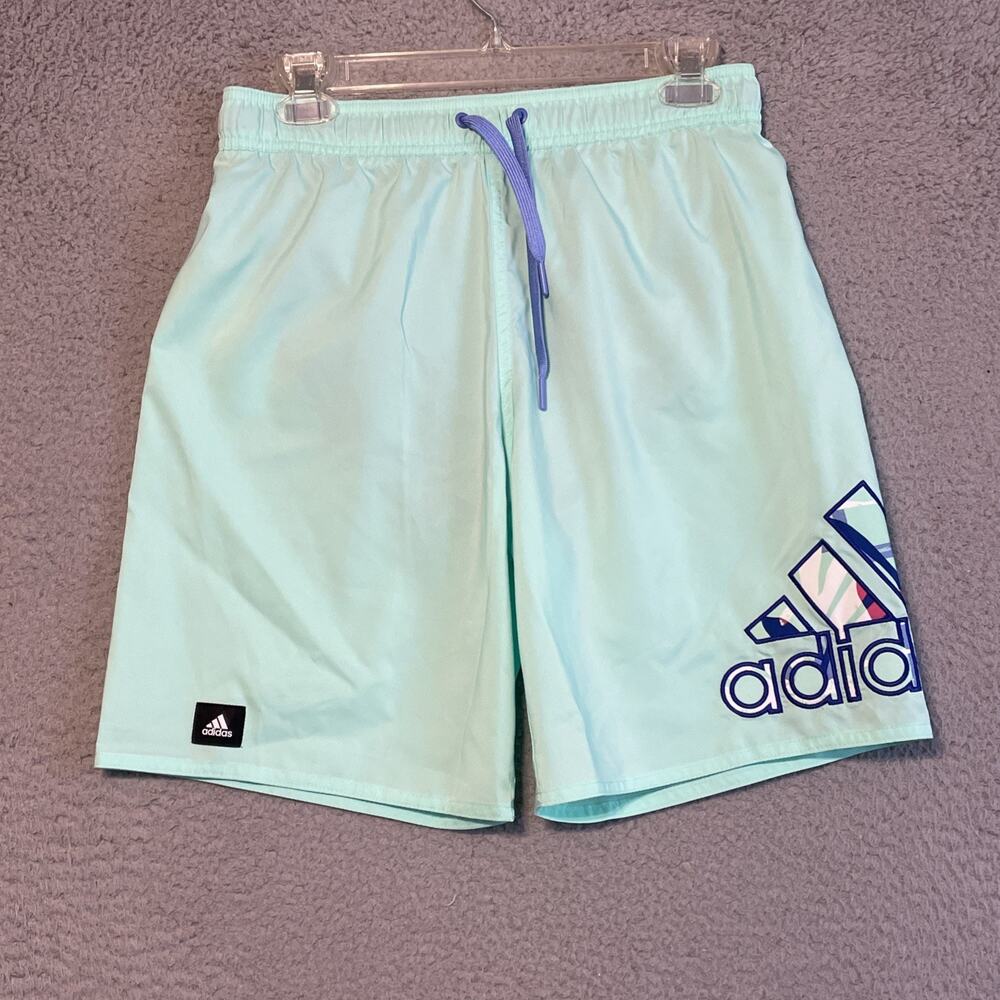 Mens NWT Adidas Swim Shorts / Swim Trunks Size S Mint Green